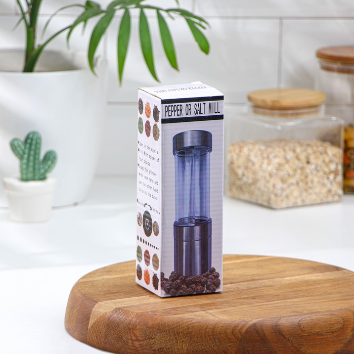 Мельница для специй Magistro &laquo;Лоста&raquo;, 17,5&times;5,3 см, двусторонняя, керамический механизм, цвет серебряный
