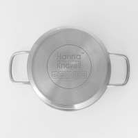 Кастрюля из нержавеющей стали Hanna Kn&ouml;vell, 2 л, d=18 см, h=8 см, толщина стенки 0,6 мм, металлическая крышка, индукция