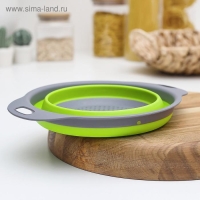 Дуршлаг складной Доляна &laquo;Компакт&raquo;, 24&times;19,5&times;8 см, цвет МИКС