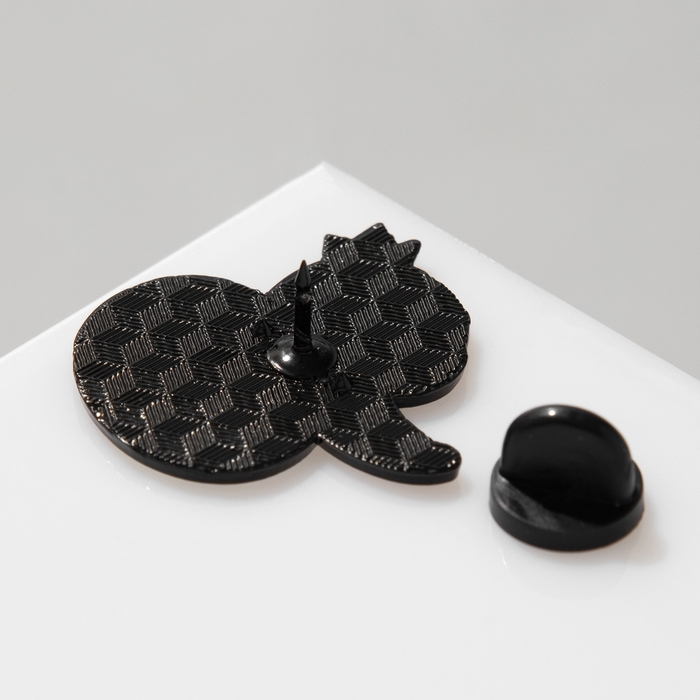 Новый год! Символ года 2025! Значок &laquo;Змейка&raquo; королевская, цвет жёлтый в чёрном металле