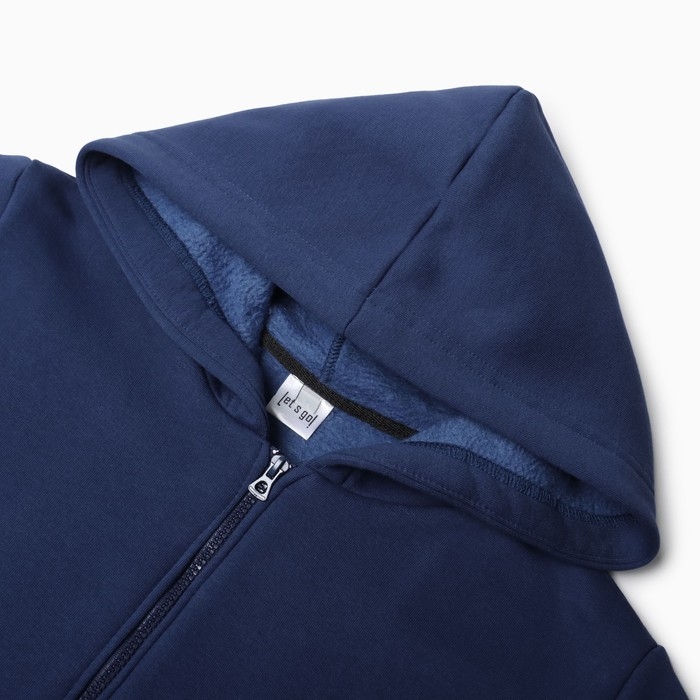 Толстовка с начёсом, цвет синий, размер 44 Толстовка с начёсом, цвет синий, размер 44