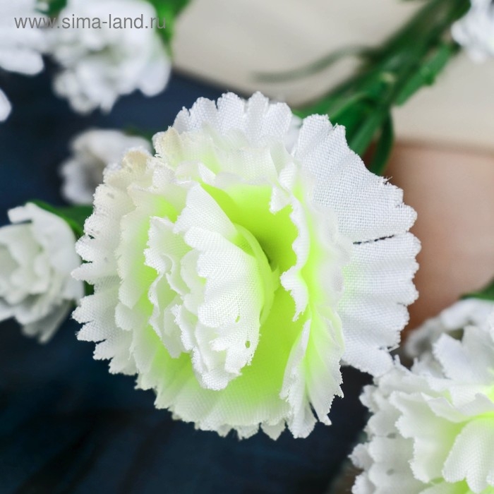 Цветы искусственные &laquo;Гвоздика кустовая&raquo;, h=60 см, белые