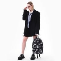 Рюкзак школьный текстильный &laquo;Аниме&raquo;, 42х14х28 см, цвет чёрный