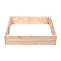 Песочница детская деревянная, без крышки, 100 &times; 100 &times; 20 см, без покраски, сосна, Greengo