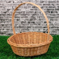 Корзина &laquo;Карина&raquo;, №3, Dдно=25 см, Dверх=31 см, H=9/34 см, ручное плетение, ива