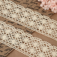 Кружево вязаное, 70 мм &times; 15 &plusmn; 1 м, цвет бежевый