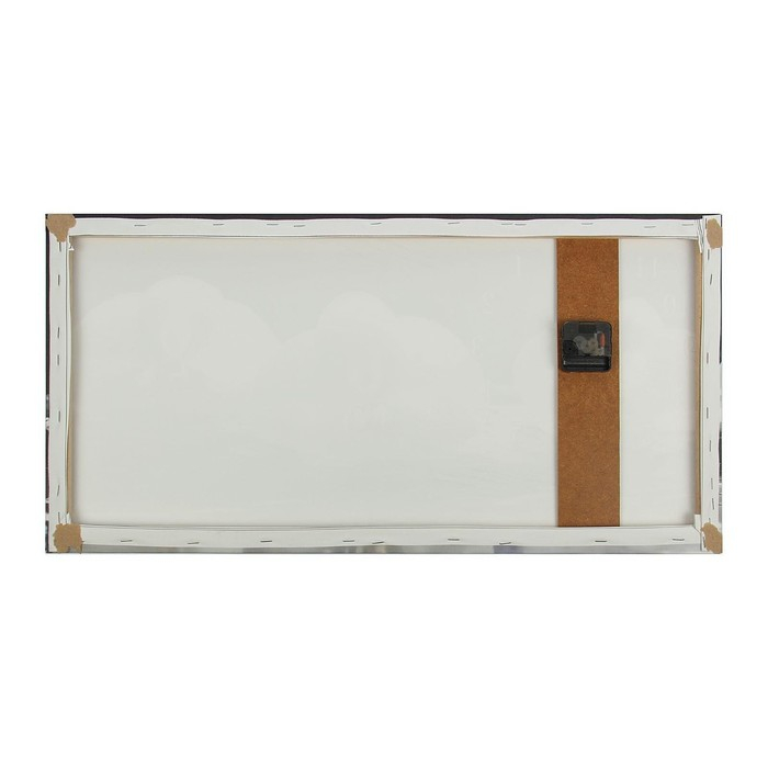 Часы-картина настенные, на холсте, интерьерные, бесшумные "Белые орхидеи", 40 х 76 см