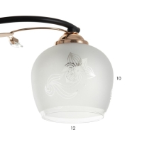 Люстра 2010/2 E27 60Вт черный+золото 37х13х25 см BayerLux