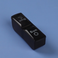 Таблетница - органайзер «Неделька», со съёмными ячейками, английские буквы, утро/вечер, 7 контейнеров по 2 ячейки, цвет чёрный Таблетница - органайзер «Неделька», со съёмными ячейками, английские буквы, утро/вечер, 7 контейнеров по 2 ячейки, цвет чёрный