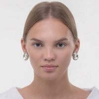 Клипсы &laquo;Вечеринка&raquo; капли, цвет белый в серебре