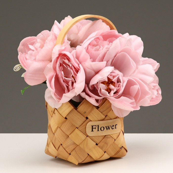 Корзина плетеная, D13,5 x 10,5/24,5 см, секвойя Корзина плетеная, D13,5 x 10,5/24,5 см, секвойя