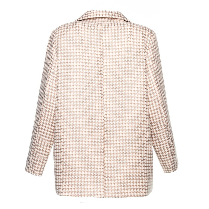 Пиджак женский, цвет светло-бежевый, гусиная лапка, размер 56 Пиджак женский, цвет светло-бежевый, гусиная лапка, размер 56