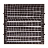 Решетка вентиляционная ZEIN Люкс Л194КР, 194 х 194 мм, с сеткой, неразъемная, коричневая