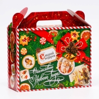 Новый год. Подарочная коробка новогодняя Изумрудный Винтаж 23 х 8,5 х 23 см. Новый год. Подарочная коробка новогодняя Изумрудный Винтаж 23 х 8,5 х 23 см.