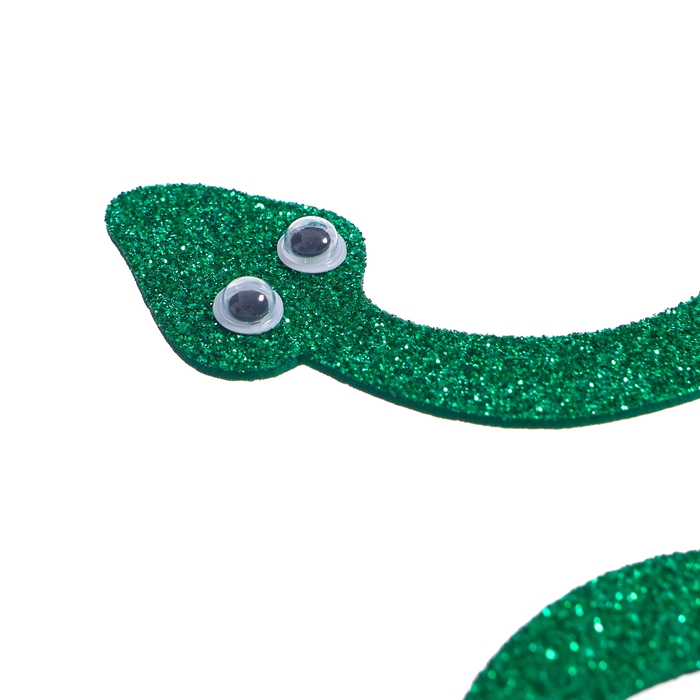 Новый год! Карнавальный ободок &laquo;Змея&raquo;, цвет зелёный