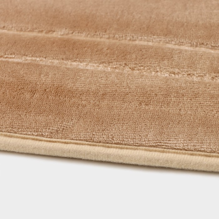 Коврики для ванной и туалета Доляна &laquo;Гранж&raquo;, 2 шт: 40&times;50 см, 50&times;80 см, цвет бежевый