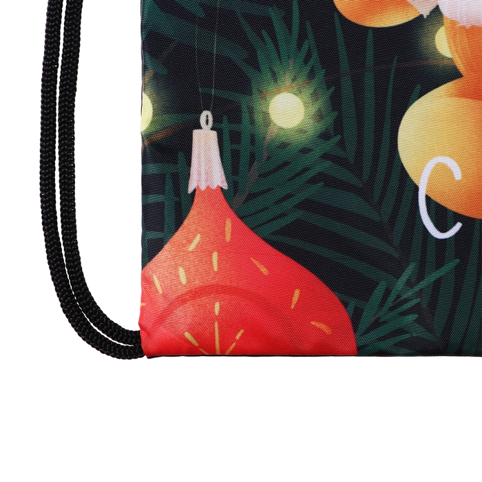 Новый год. Сумка под сладости 290 x 340 мм "Новогодняя игрушка" (мягкий полиэстер плотностью 210D)