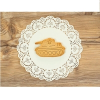 Форма для печенья &laquo;Танк&raquo;, вырубка, штамп, 10,5&times;6,5&times;1,5 см, цвет зелёный