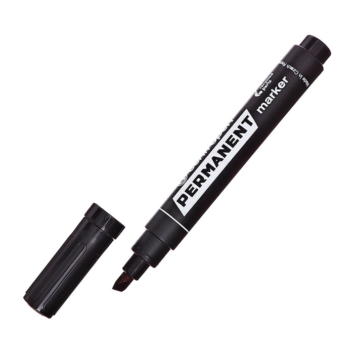 Маркер перманентный скошенный 5.0 мм Centropen 8576, линия 1 - 4.6 мм, цвет чёрный