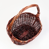 Набор плетеных корзин, 3 шт, 38х30х9/17, 25х20х7/12 см, темный, ива