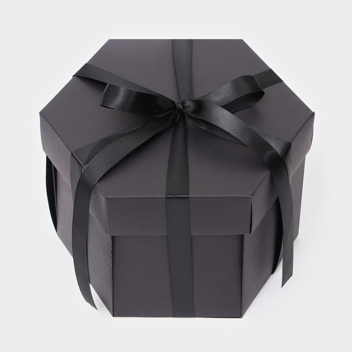 Коробка-сюрприз раскладушка, Черная Коробка-сюрприз раскладушка, Черная