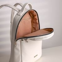 Рюкзак на молнии, TEXTURA, наружный карман, цвет белый