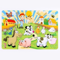 Трафарет для малышей &laquo;Весёлая ферма&raquo; с раскраской