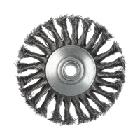 Щетка металлическая для УШМ ЛОМ, крученая проволока, "тарелка", М14, 125 мм Щетка металлическая для УШМ ЛОМ, крученая проволока, "тарелка", М14, 125 мм