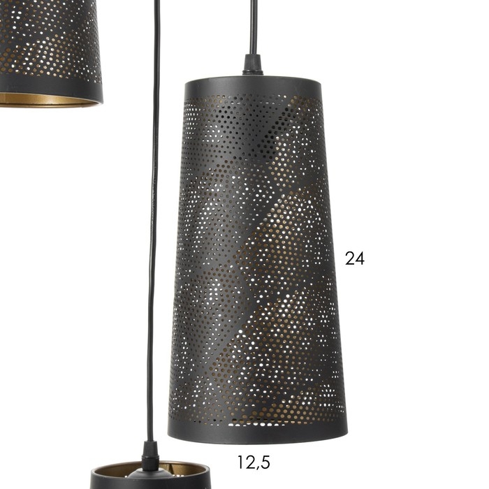 Светильник BayerLux "Плаза" 3хЕ27 40Вт черный золото 30х30х24-90см