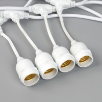 Гирлянда &laquo;Ретро белт-лайт&raquo; 10 м, IP54, УМС, белая нить, шаг 50 см, Е27 (без ламп), 220 В