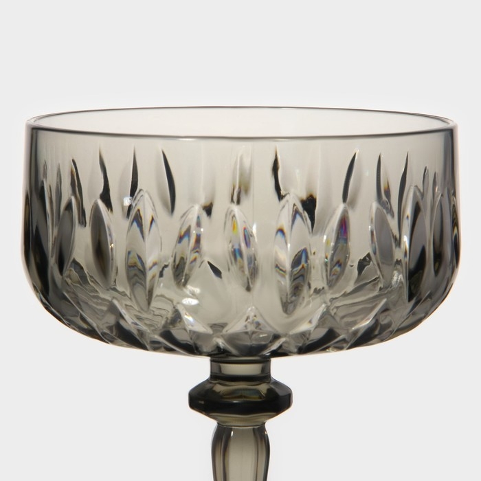 Креманка &laquo;Грани&raquo;, 400 мл, 11&times;15,5 см, цвет серый