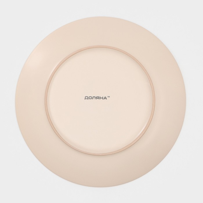 Набор тарелок керамических Доляна &laquo;Пастель&raquo;, 18 предметов: 6 тарелок d=19 см, 6 тарелок d=27 см, 6 мисок d=19 см, цвет крем-брюле