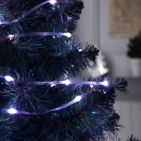 Умная гирлянда &laquo;Нить&raquo; 15 м роса, IP20, серебристая нить, 100 LED, управление с приложения, свечение RGB, USB