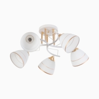 Люстра "Аделла" 5хЕ27 40Вт бело-золотой 65х65х26 см BayerLux Люстра "Аделла" 5хЕ27 40Вт бело-золотой 65х65х26 см BayerLux