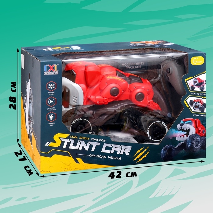 Джип &laquo;Бульдог&raquo;, радиоуправляемый, трансформация, дымовые эффекты, работает от аккумулятора, цвет красный