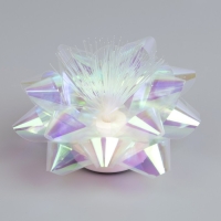 Светодиодная игрушка &laquo;Бант-звезда&raquo; 9 &times; 6 &times; 9 см, батарейки LR44х3 (в комплекте), свечение мульти, перламутровая