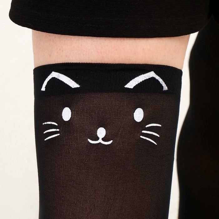 Карнавальный чулки &laquo;Кошечка&raquo;, цвет чёрный, р. М