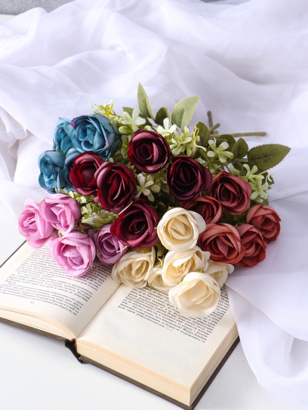 Букет "Роза бакарди галант" 27 см, микс