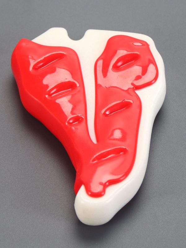 Игрушка для собак Игрушка для собак "Стейк" Пижон Premium, 10,5 см, TPR+нейлон, микс цветов