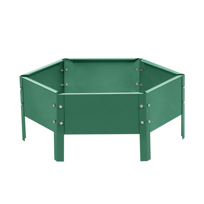 Клумба оцинкованная, d = 60 см, h = 15 см, зелёная, Greengo
