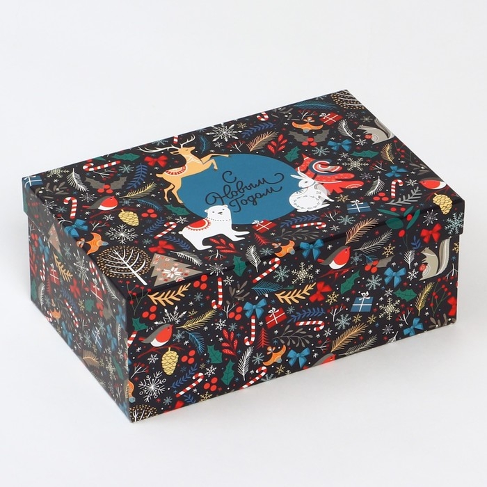 Набор коробок подарочных 15 в 1 &laquo;Европейский&raquo;, 12 х 7 х 4 см - 46,6 х 35,2 х 17.5 см, Новый год