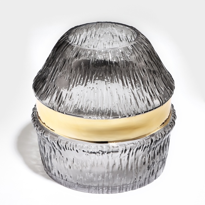 Ваза для цветов &laquo;Фьюжн&raquo; из прозрачного стекла 19 х 18,5 х 18,5 см