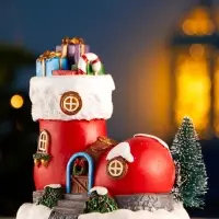 Фигура светодиодная "Волшебный сапожок" 13х11 см, 4 LED, LR41x3 (в компл), Т/БЕЛЫЙ