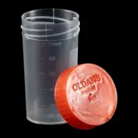 Контейнер для биоматериалов 60 мл, завинчивающаяся крышка, матовое окно, индивидуальная упаковка