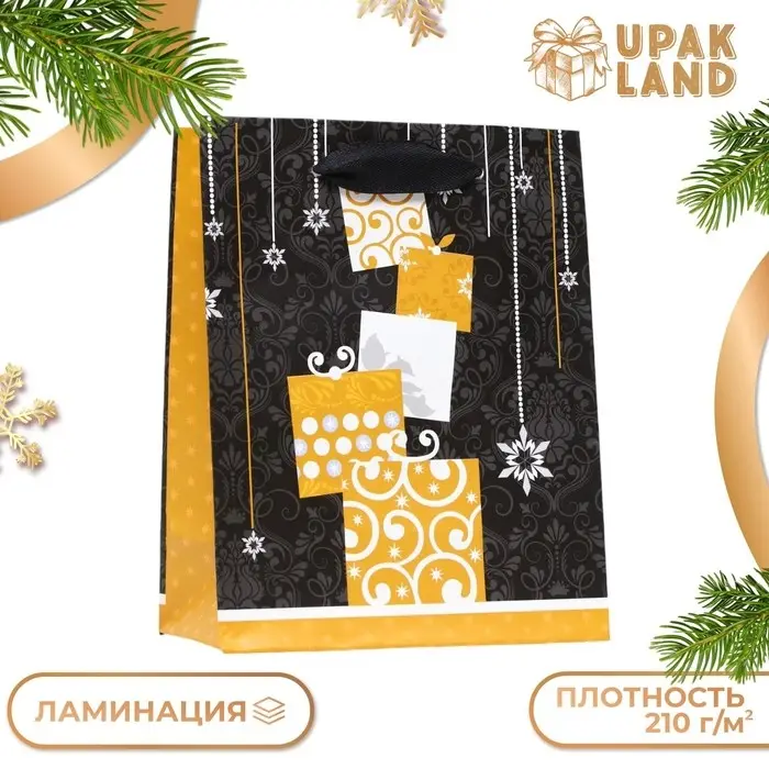Пакет ламинированный &laquo;Зимние подарки&raquo; 11.5&times;14.5&times;6 см