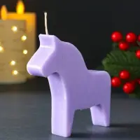 Свеча новогодняя "Лошадка" 10,5х10 см, фиолетовый