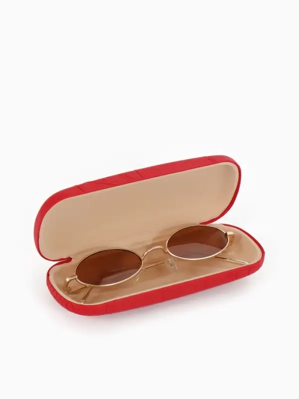 Футляр для очков Июнь2503, 16*5,8*3 см, хлопушка, красный