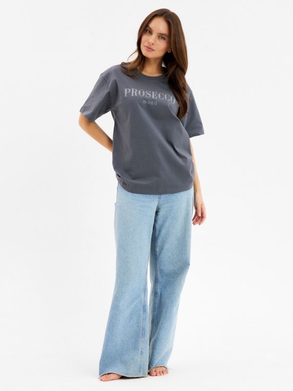 Футболка женская KAFTAN: Prosecco цв. серый, р-р 40-42