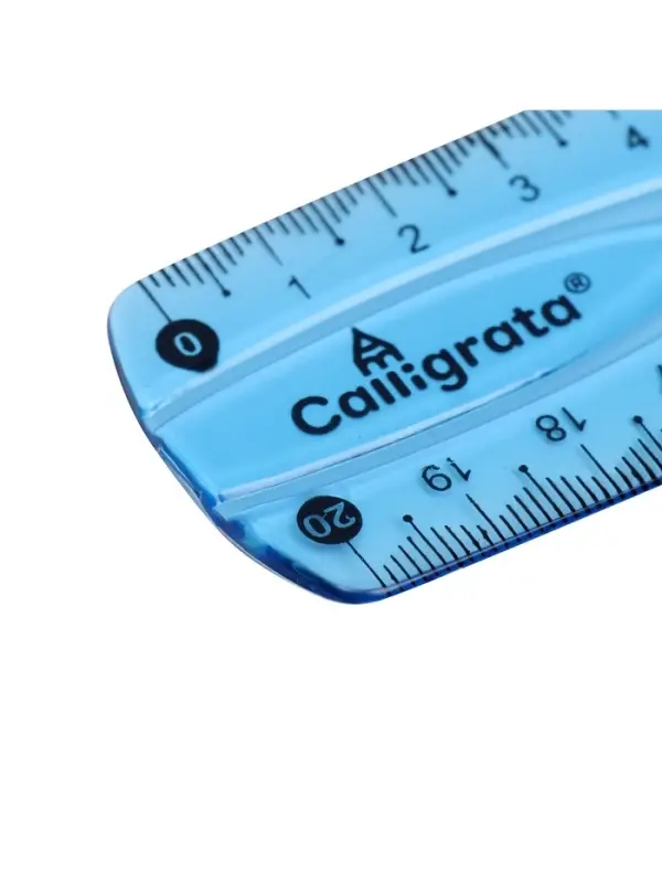 Линейка гибкая, силикон, 20 см, МИКС