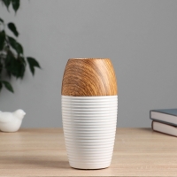 Керамическая ваза для цветов, сухоцветов &laquo;Клетис&raquo;, настольная, 20 см, белый